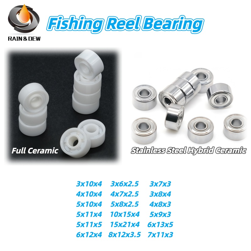 Baitcasting Reel - محامل سيراميك هجينة بالكامل (1/5/10P) لبكرات