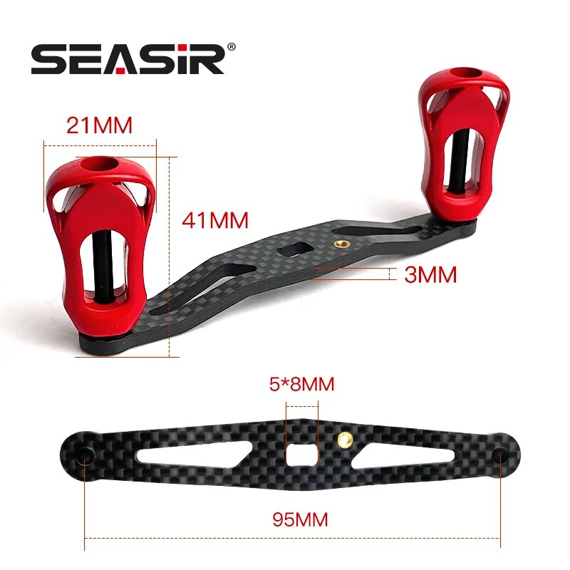 SEASIR ألياف الكربون الصيد بكر - مراجعة Reel Drag Knob وسعره